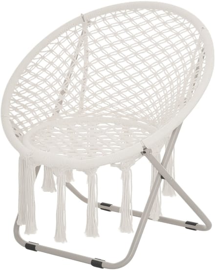 Outsunny-Moon Stoel - Katoen - 77x64x74cm - Beige