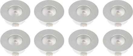 LETT® Mini Inbouw LED Spotjes - met Dimmer - Set van 8 x 1,5W