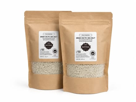 Gedroogd Keltisch Zeezout Grof 800g | Hersluitbare Stand-up Pouches (2x 400g)