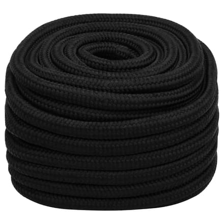 vidaXL - Werktouw - 20 - mm - 100 - m - polyester - zwart