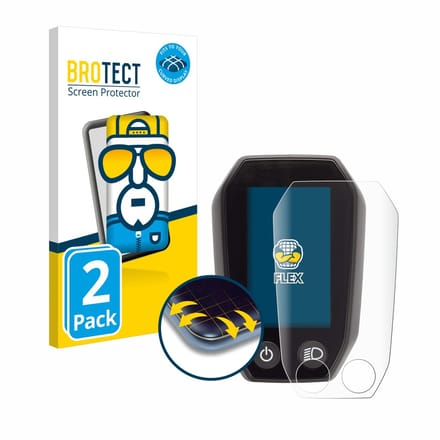 BROTECT - Screenprotector voor Shimano Steps SC-E6010 - Folie Beschermfolie transparant volledig dekking - 2 Stuks