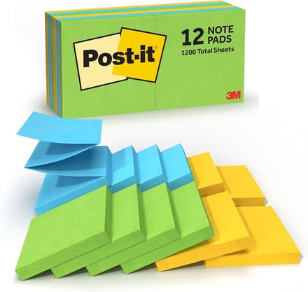 Pop-up Notitieblokken Set (12 Stuks) - Zelfklevend en Dispenser Klaar