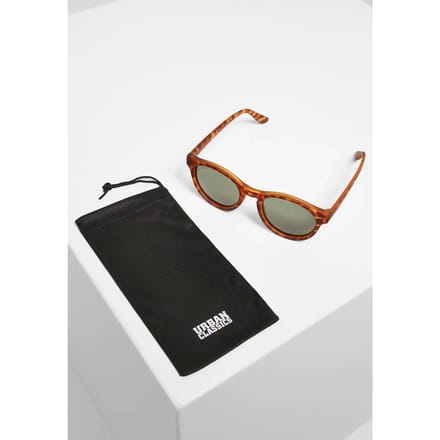 Urban Classics - Sunglasses Sunrise UC brown leo/green one size Zonnebril - Bruin