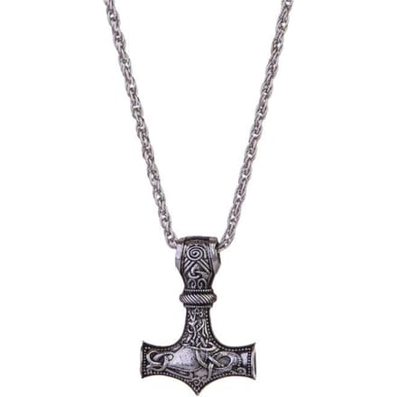Nieuwe Heren Geiten Thor Hamer Ketting Mode Hanger Ketting gray