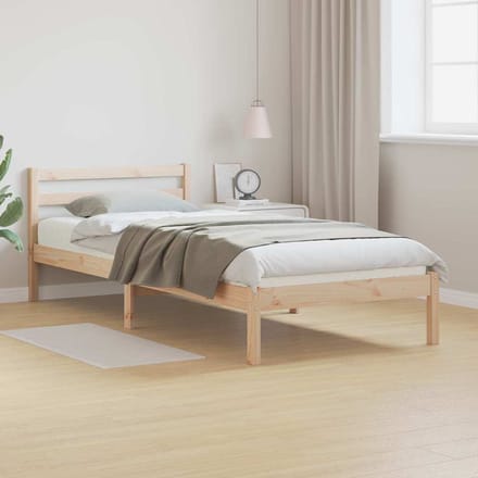 vidaXL - Bedframe - Bruin - 215,5 - x - 85,5 - x - 69,5 - cm - Massief - vurenhout