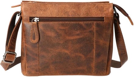 Leather Design Schoudertas Hunter Bruin