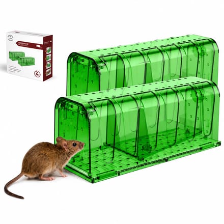 ZnaP® Diervriendelijke Muizenval - 2 stuks - Levende Muizenval - Muizenverjager