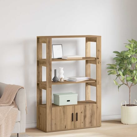 vidaXL - Dressoir - artisanaal - eikenkleurig - 30 - x - 80 - x - 119,5 - cm