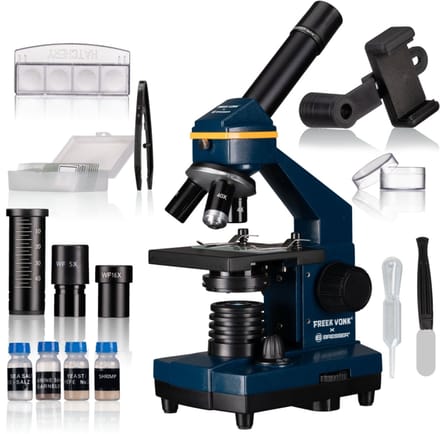 Freek Vonk X BRESSER - Microscoop - Biolux - Blauw - 20x-1280x Vergroting