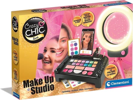 Make-Up Studio voor Kinderen - Creatieve Make-Up Set met Ring Light en Smartphone App