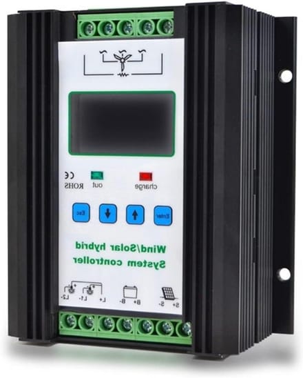 Zonne-controller - Laadregelaar - Energiebeheer - Hybride Wind-Zonne - 600W 12/24V - Zilver
