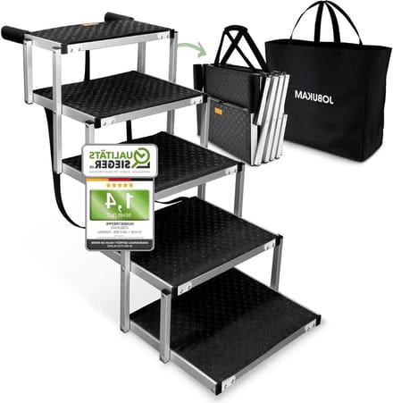 Hondentrap - Hondenopstapje - In de auto - Extra stabiel - 65 cm - Zwart