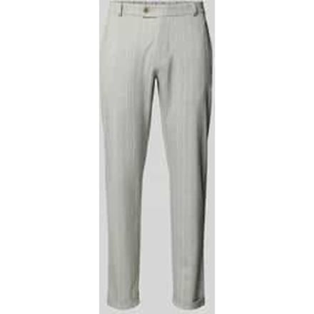 Tapered fit stoffen broek met applicaties, model 'Clow'