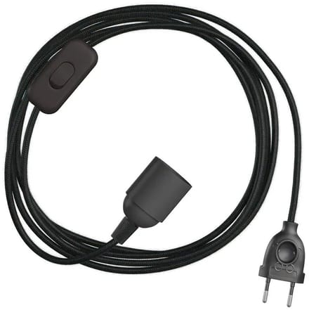 Creative Cables Snakebis E14-lamphouder Met Bedrading 1.8 M Zwart