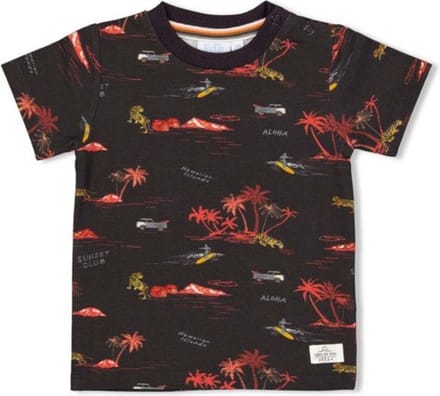 Feetje - Happy Camper - T-shirt - Antraciet - MT. 80