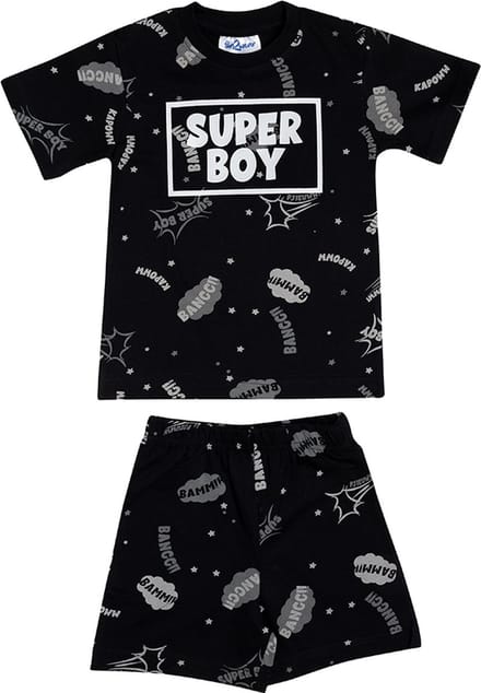 Super Boy Shortama Zwart maat 92