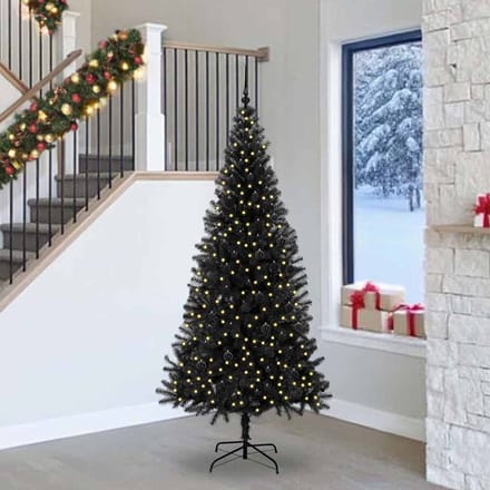 vidaXL Kerstboom Zwart 240 cm PVC