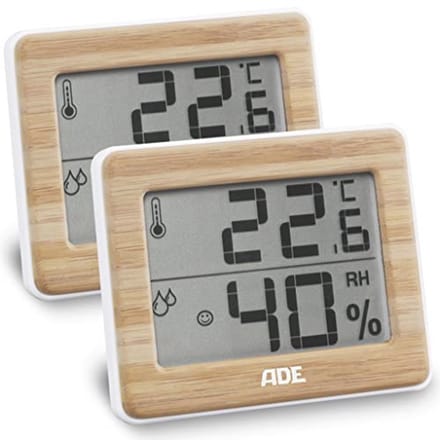 Digitale Thermometer en Hygrometer voor Binnengebruik | Vochtigheidsmeter met Bamboe Design