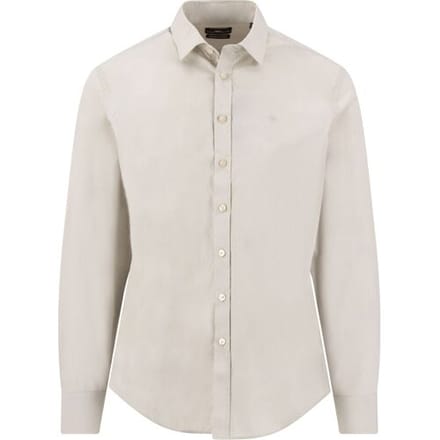 Fynch-Hatton Overhemd Solid Color Essential Poplin Cement / male