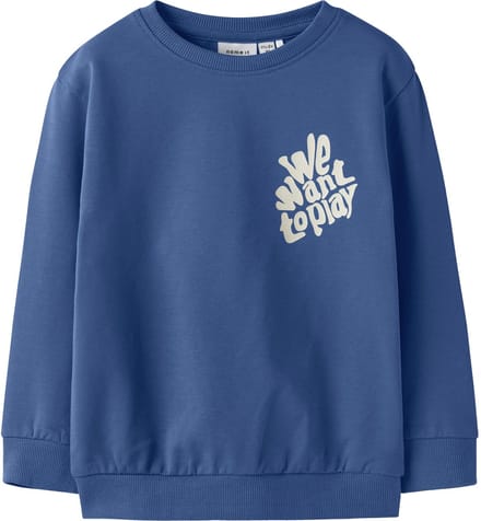 NAME IT - NMMBENJA LS NREG SWEAT UNB - Jongens - Sweaters - Maat 98 - blauw