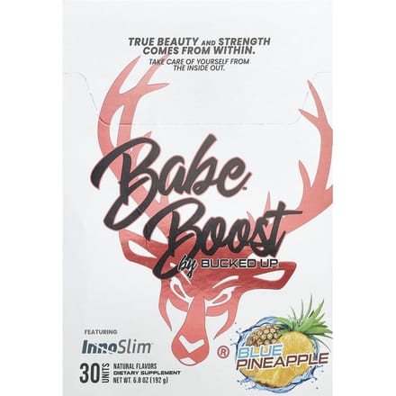 Bucked Up, Babe Boost, Blauwe Ananas, 30 pakjes, 0,2 oz (6,4 gram) elk