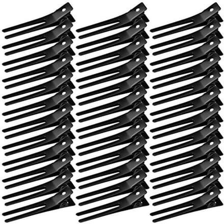 50 Stuks Haarclips voor Krullend Haar - Dubbele Prong Styling Clips voor Kappers en Thuisgebruik