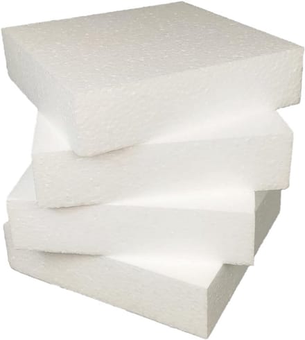 Schuimblokken EPS 20x20x5 cm - 4 stuks - voor knutselen en decoratie
