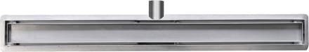 Wiesbaden RVS Douchegoot + Flens met Tegelrooster 80 x 7 cm.