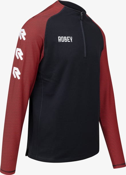 Robey Performance Ziptop Heren - Zwart / Rood | Maat: 4XL