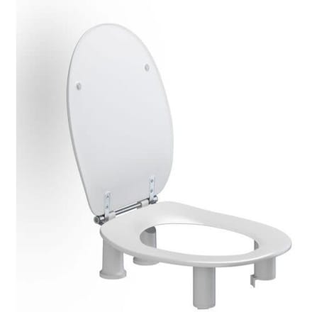 Pressalit CareCompletion toilet seat Dania raised, with lid