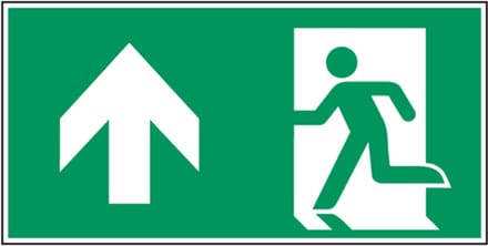 Nooduitgang rechtdoor pictogram