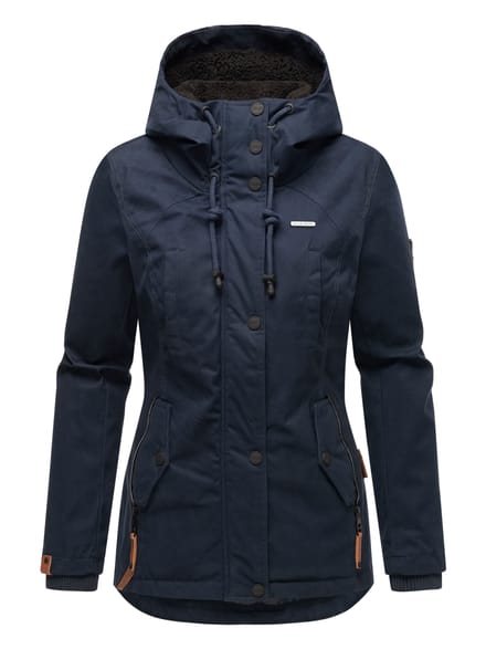 Marikoo dames winterjas met teddyfleece voering & capuchon