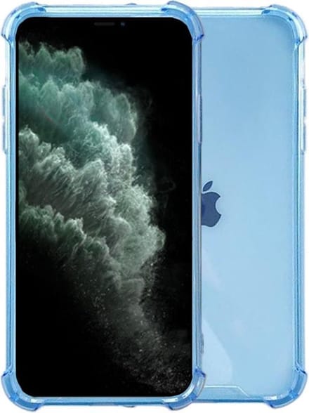 Smartphonica iPhone 11 Pro Max transparant siliconen hoesje - Blauw geschikt voor iPhone 11 Pro Max