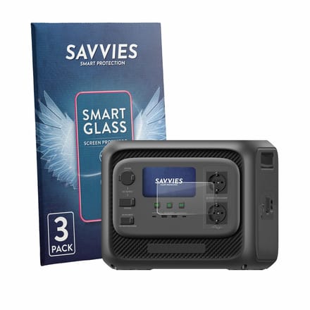 3 Stuks Savvies Screenprotector - geschikt voor Bluetti Elite 300 - beschermfolie glas transparant