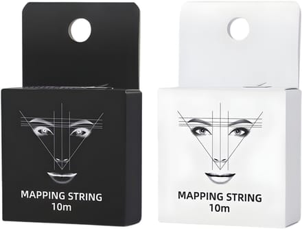 Henna Brows Mapping String - Microblading - 10m - Voorgeïnkt - Zwart en Wit