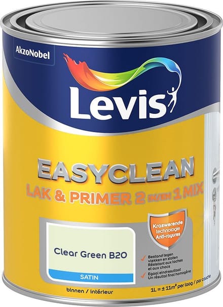Levis - Easyclean Lak & Primer 2-In-1 Mix - Clear Green B20 - Mengverf - 1 L