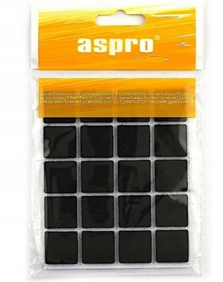 Aspro - Zelfklevende Viltjes - 20 Stuks - Zwart - 2x2 cm