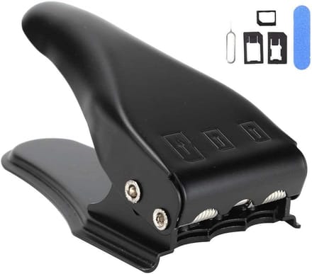 Universele 3-in-1 SIM Kaart Cutter met 3 SIM Adapters en Eject Pin voor Standaard, Micro en Nano SIM Kaarten