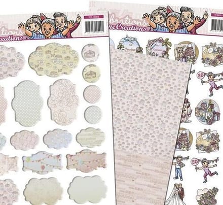 Set Minis & Labels Celebrations 3D-Knipvel Yvonne Creations