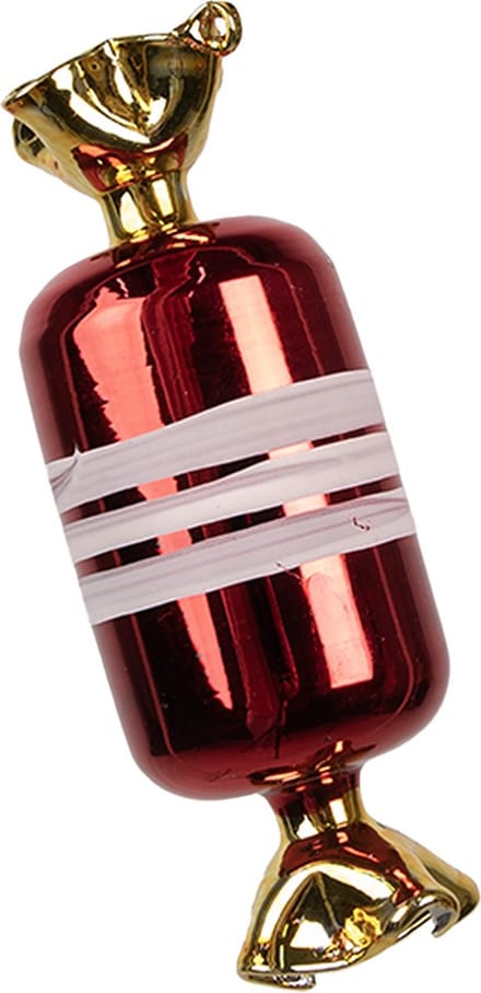 Clayre & Eef Kersthanger Ø 5x14 cm Rood Glas