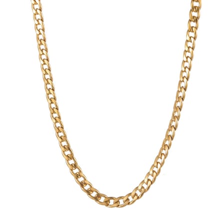 Go Dutch Label Ketting schakel 5mm Goud N1858-2