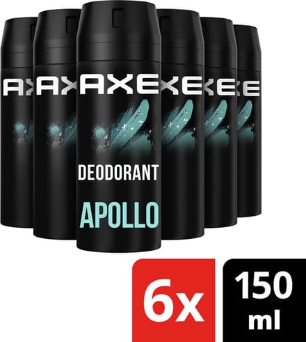 Axe Deodorant Bodyspray Apollo - 6 x 150 ml - Voordeelverpakking