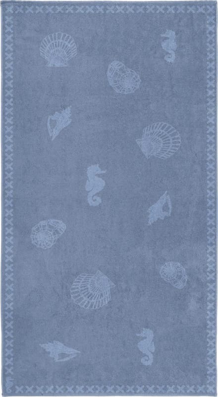 Seahorse Shells - Strandlaken XL - 100 x 200 cm - Jeans