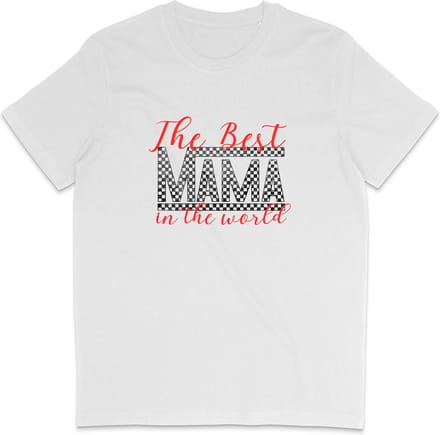 Dames T Shirt - De Beste Moeder in de Wereld Tekst / Print - Wit - S
