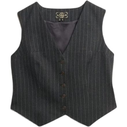 Dames kostuumvest Superdry Pinstripe