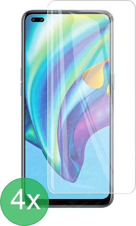Geschikt Voor: Oppo Reno4 SE / Lite Screenprotector 4x - screen protector - glas - bescherm - beschermglas - ZT Accessoires