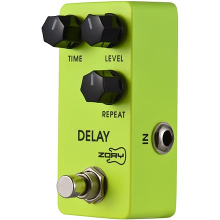 ZORY Gitaar Analoog Delay Effectpedaal TIME/LEVEL/REPEAT Veelzijdige Regelaars DC 9V 6.35mm groen