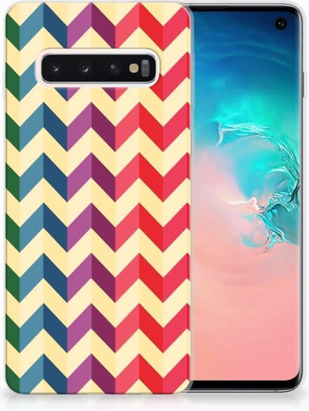 Samsung Galaxy S10 TPU bumper Zigzag Multi Color