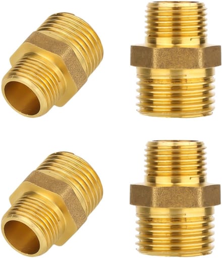 1/2" NPT x 3/8" - Dailygoods- Verloopnippel Zeskantige Aansluiting