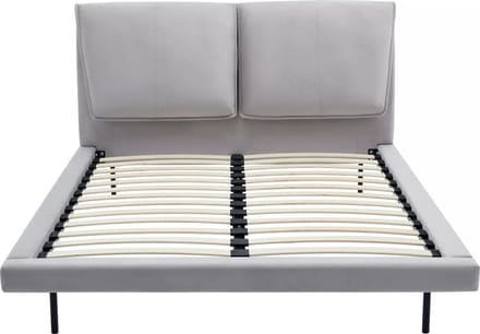 Vente-unique Bedframe fluweel grijs 160 x 200 cm